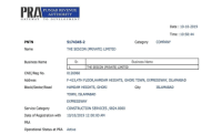 PRA Taxpayer Registration