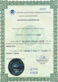 SECP Incorporation Certificate